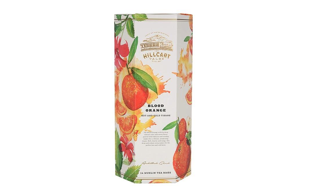 The Hillcart Tales Blood Orange Hot And Cold Tisane   Box  14 pcs
